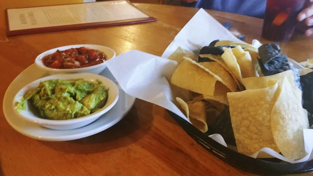 Tortilla Chips with Quacamole and Salsa